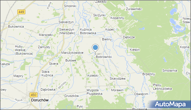 mapa Bobrowniki, Bobrowniki gmina Grabów nad Prosną na mapie Targeo